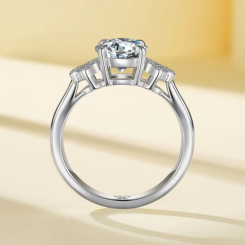 Dog Paw Print Moissanite Engagement Ring - Image 6