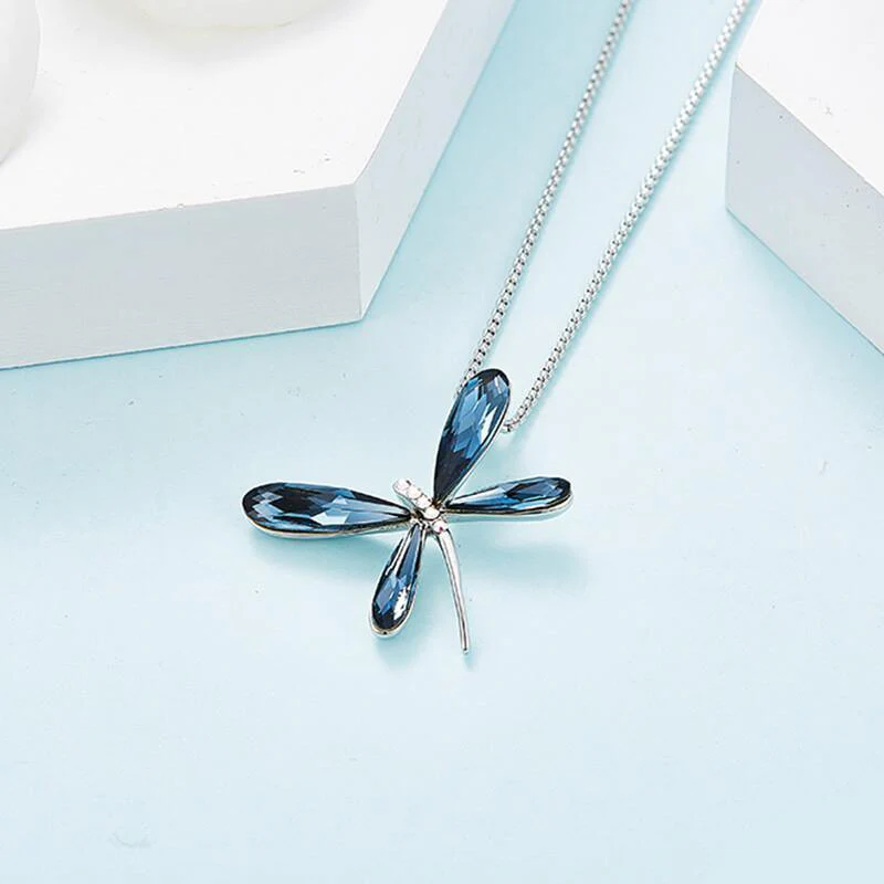 Fashion Crystal Dragonfly Necklace - Image 6