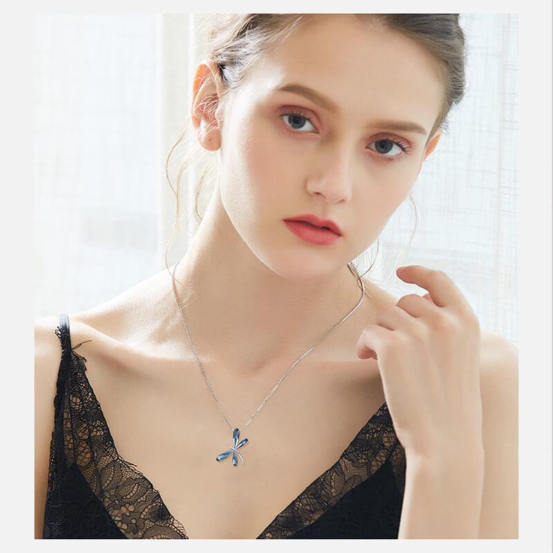 Fashion Crystal Dragonfly Necklace - Image 8