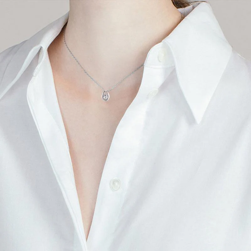 Fashion Moissanite Sterling Silver Necklace - Image 2