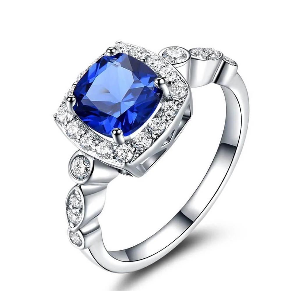Fashionable Birthstone Sterling Silver Ring - Image 14