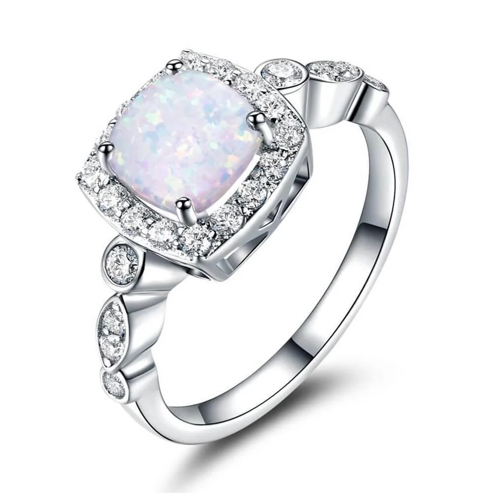 Fashionable Birthstone Sterling Silver Ring - Image 18