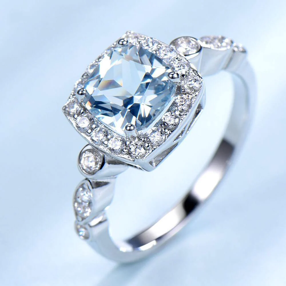 Fashionable Birthstone Sterling Silver Ring - Image 3