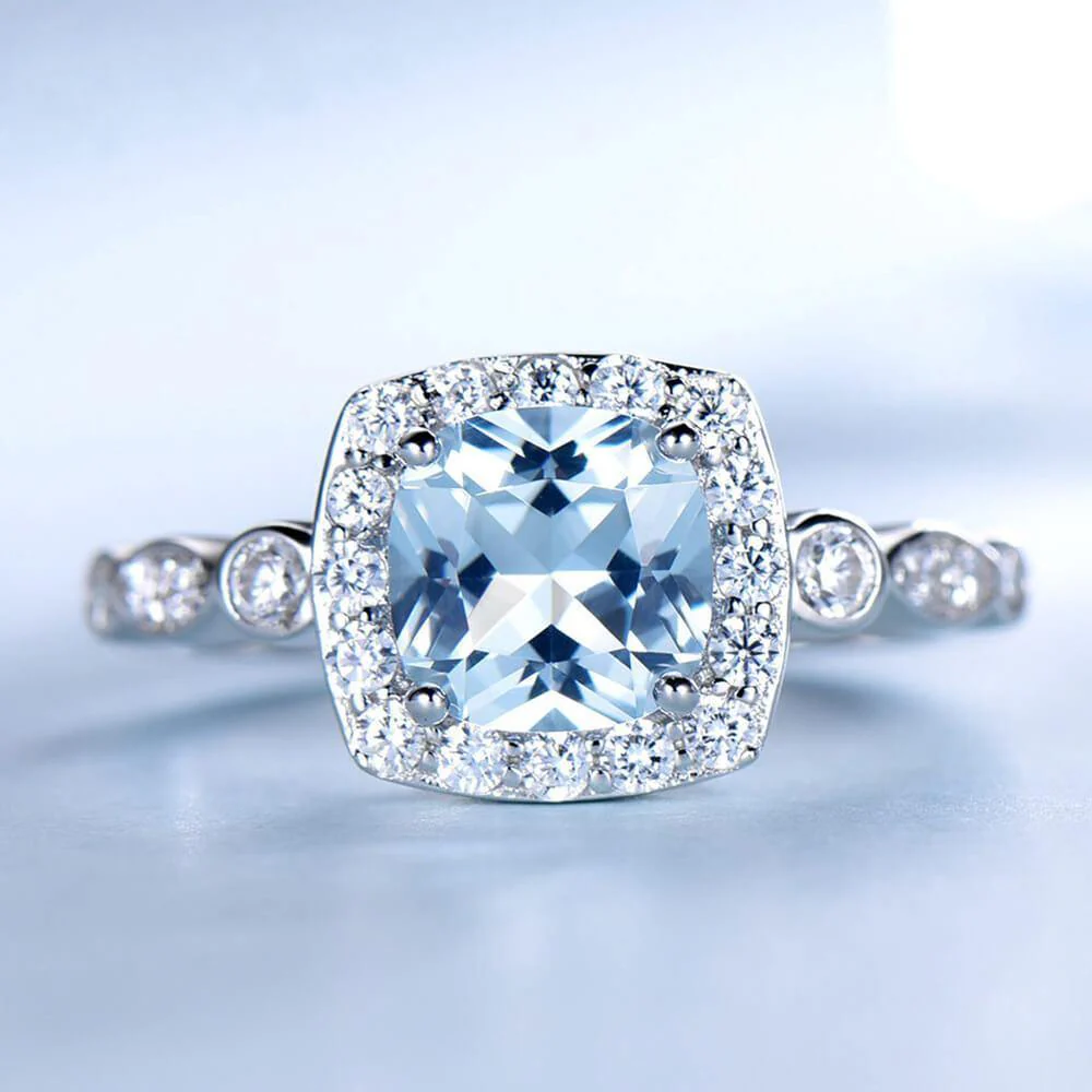 Fashionable Birthstone Sterling Silver Ring - Image 4