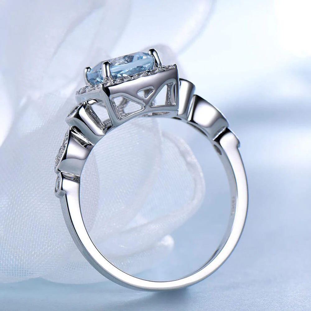 Fashionable Birthstone Sterling Silver Ring - Image 5