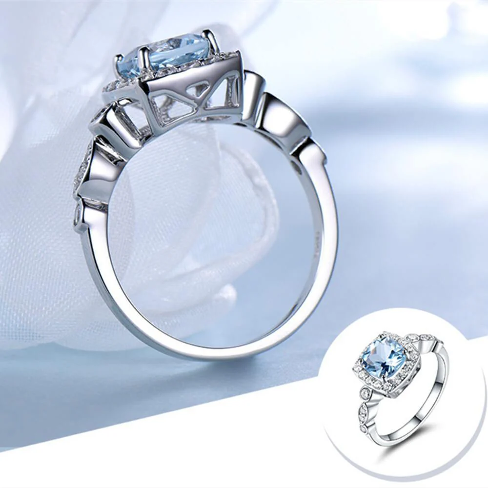 Fashionable Birthstone Sterling Silver Ring - Image 6