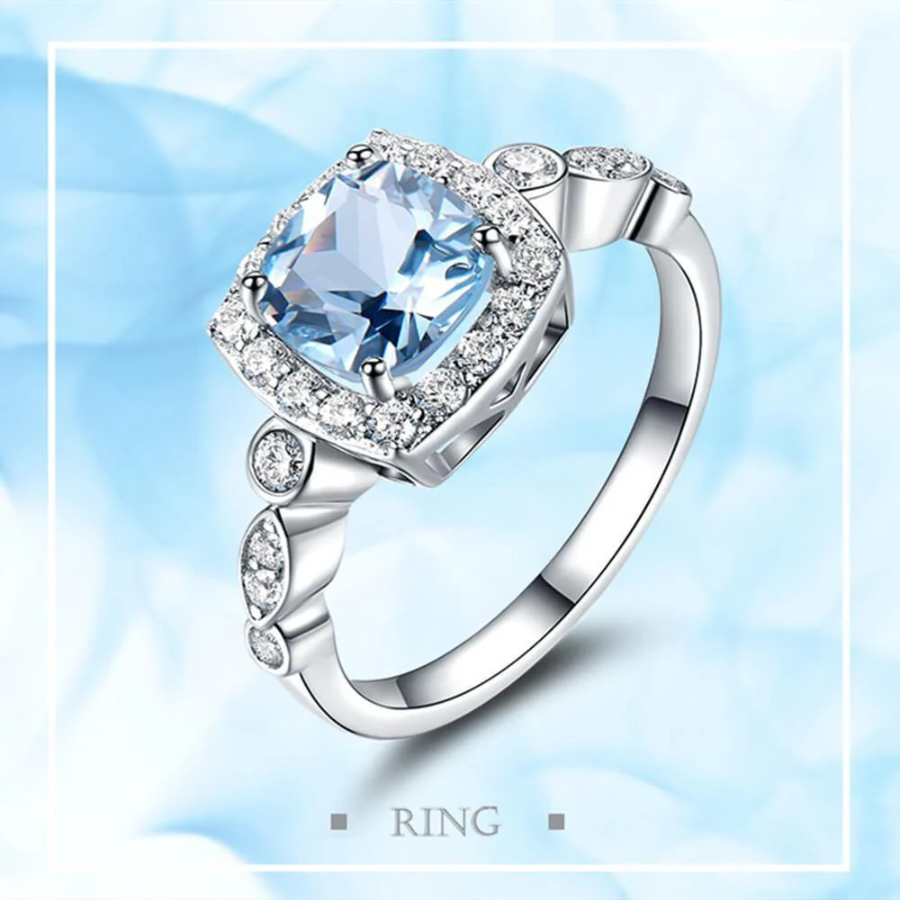 Fashionable Birthstone Sterling Silver Ring - Image 7
