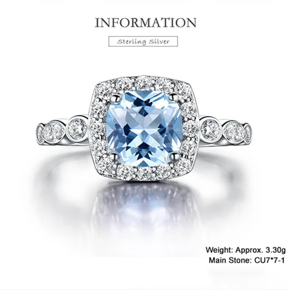 Fashionable Birthstone Sterling Silver Ring - Image 8