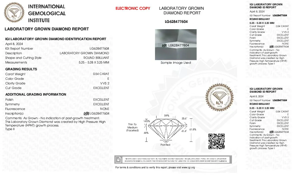 Loose Lab Grown Diamonds | Excellent Cut | IGI Certified - Image 3
