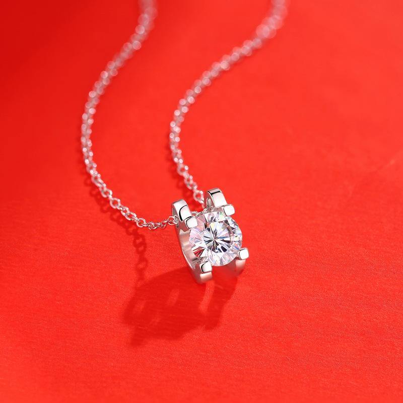 Moissanite Series Beautiful Mood Sterling Silver Necklace - Image 3