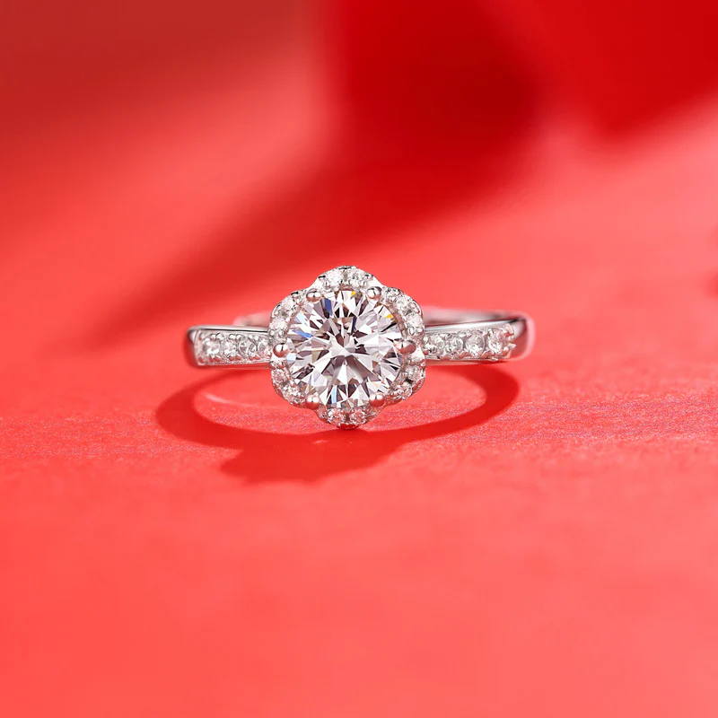 Moissanite Series Sterling Silver Ring For Women ONE SIZE Adjustable - Image 4