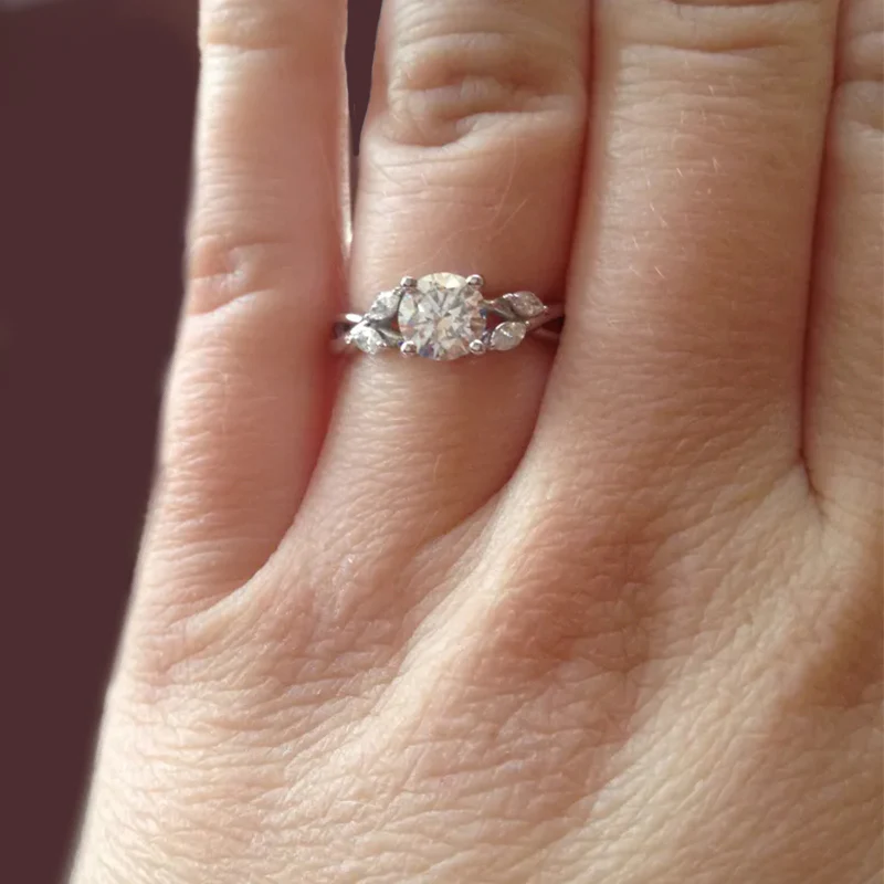 Moissanite Twisted Vine Trellis Engagement Ring - Image 5